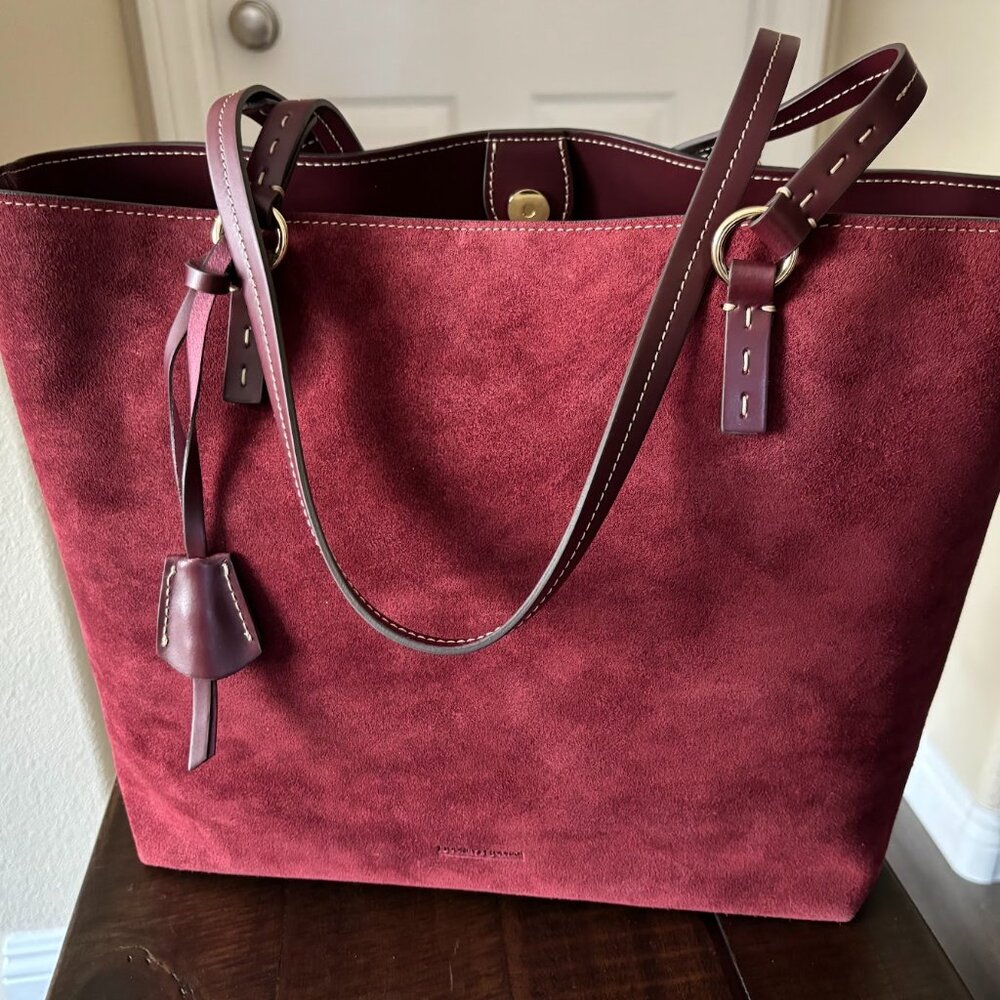 Dooney and Bourke Suede Alta Via Joelle in Bordeaux